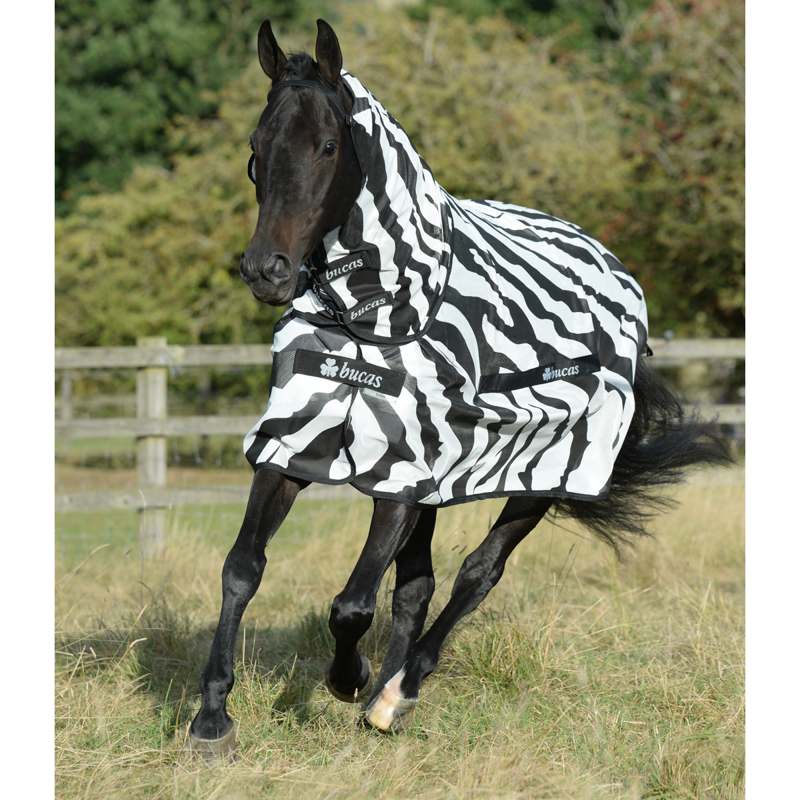 Bucas Buzz-Off Zebra Full Neck Fly Rug-2